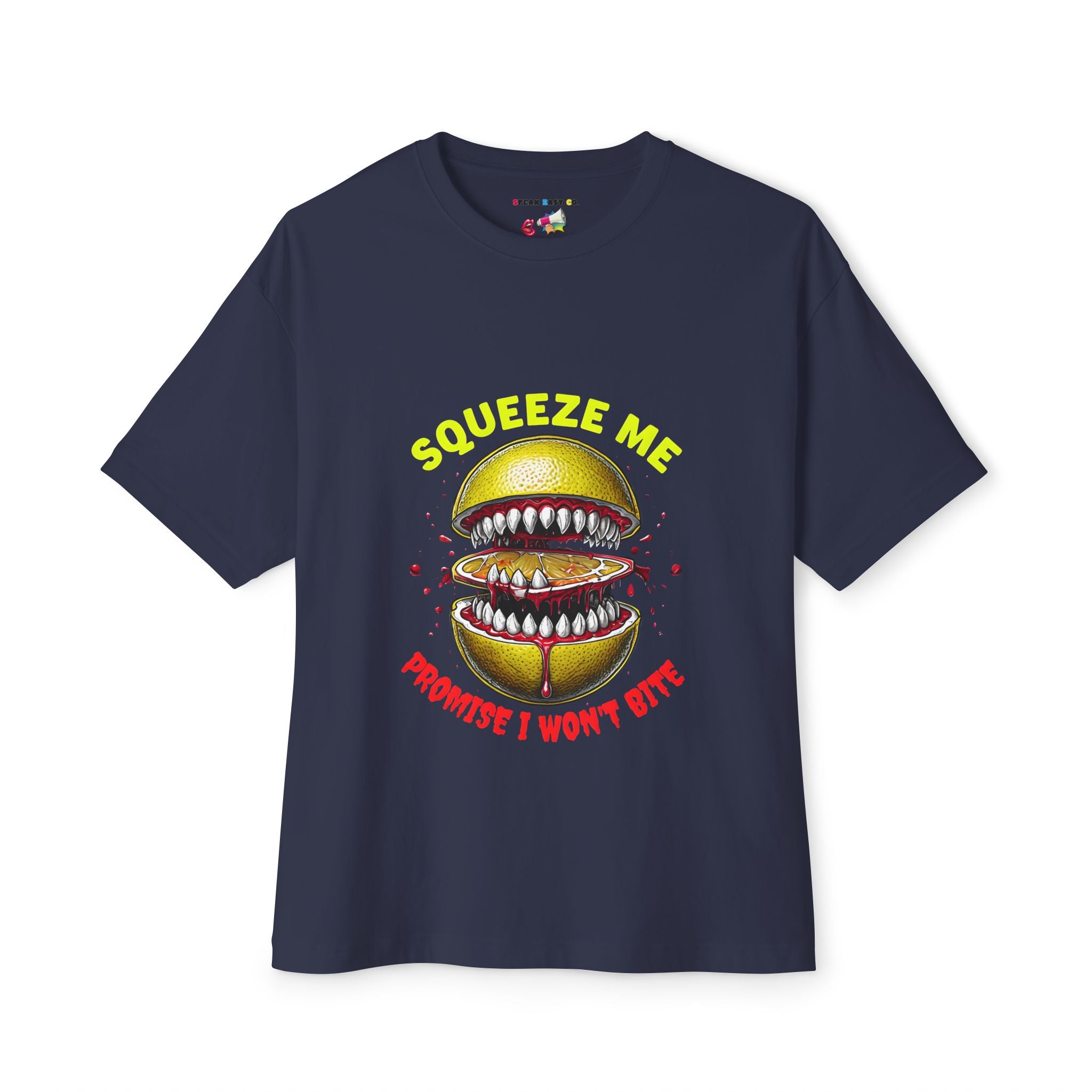 Humorous Oversized Tee - Squeeze Me, Lemonade Anyone?