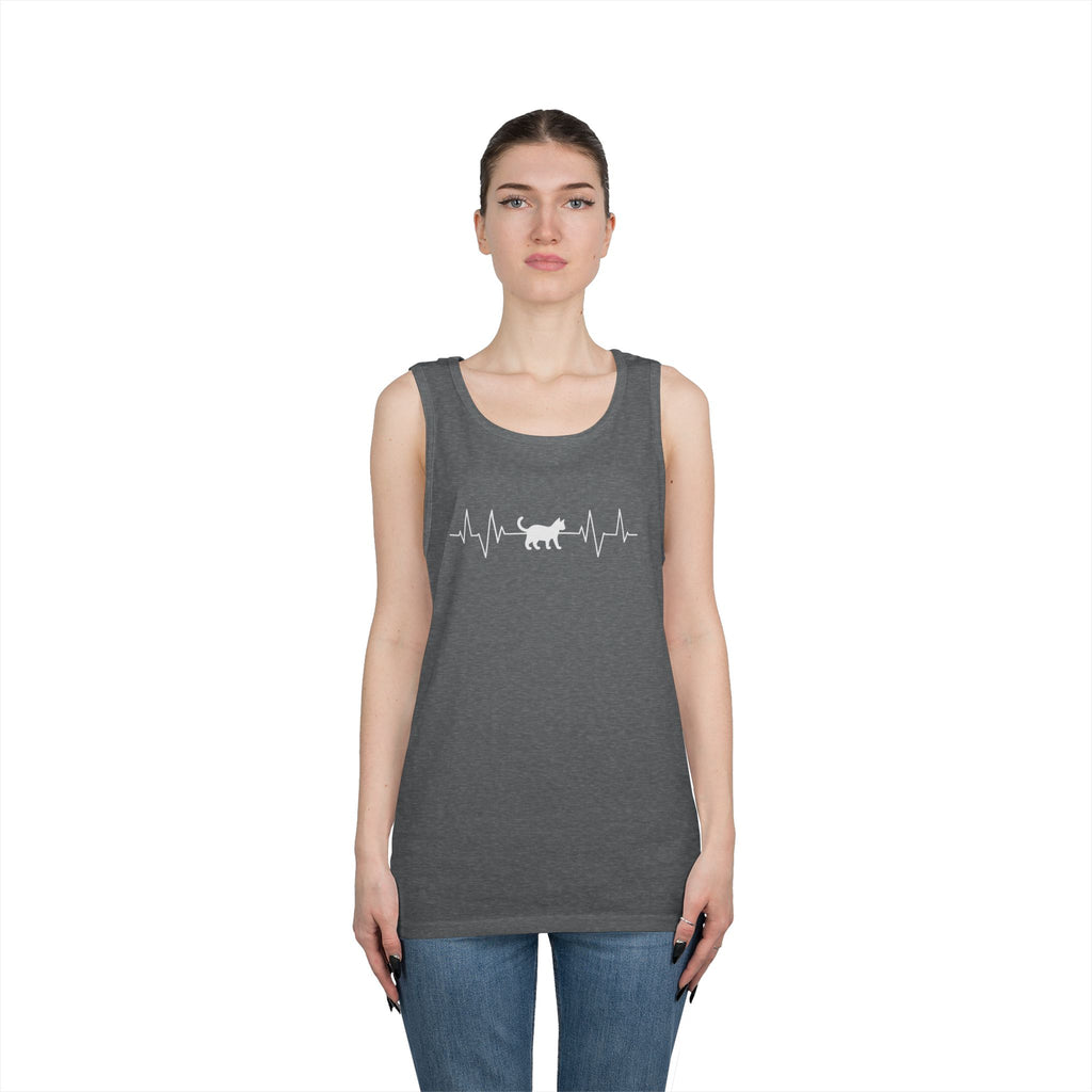 White Cat Heartbeat Tank