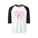 Spiderweb Heart 3/4th Sleeve Raglan Shirt