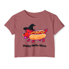 "Happy Hallo-Ween" Hotdog Costume Cropped Tee