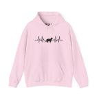 Black Cat Heartbeat Hoodie