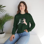 Skeleton Hand Heart Crewneck Sweatshirt