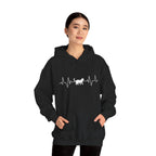 White Cat Heartbeat Hoodie