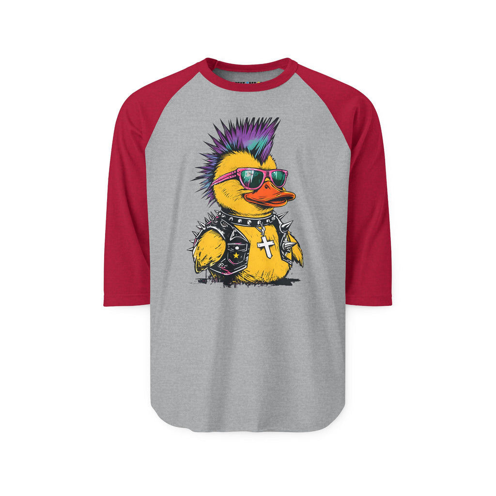 Punk Duck Raglan Three-Quarter Sleeve Tee