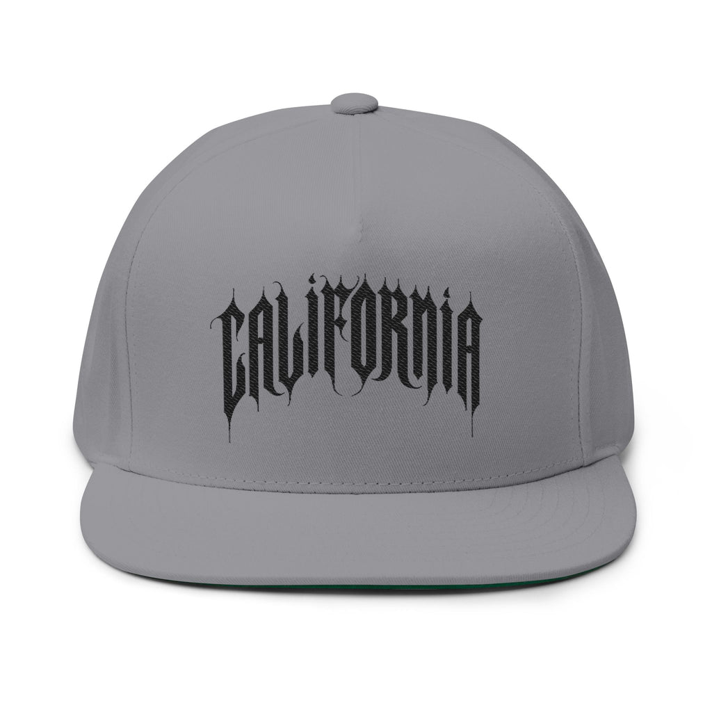 California Embroidered Flat Bill Cap