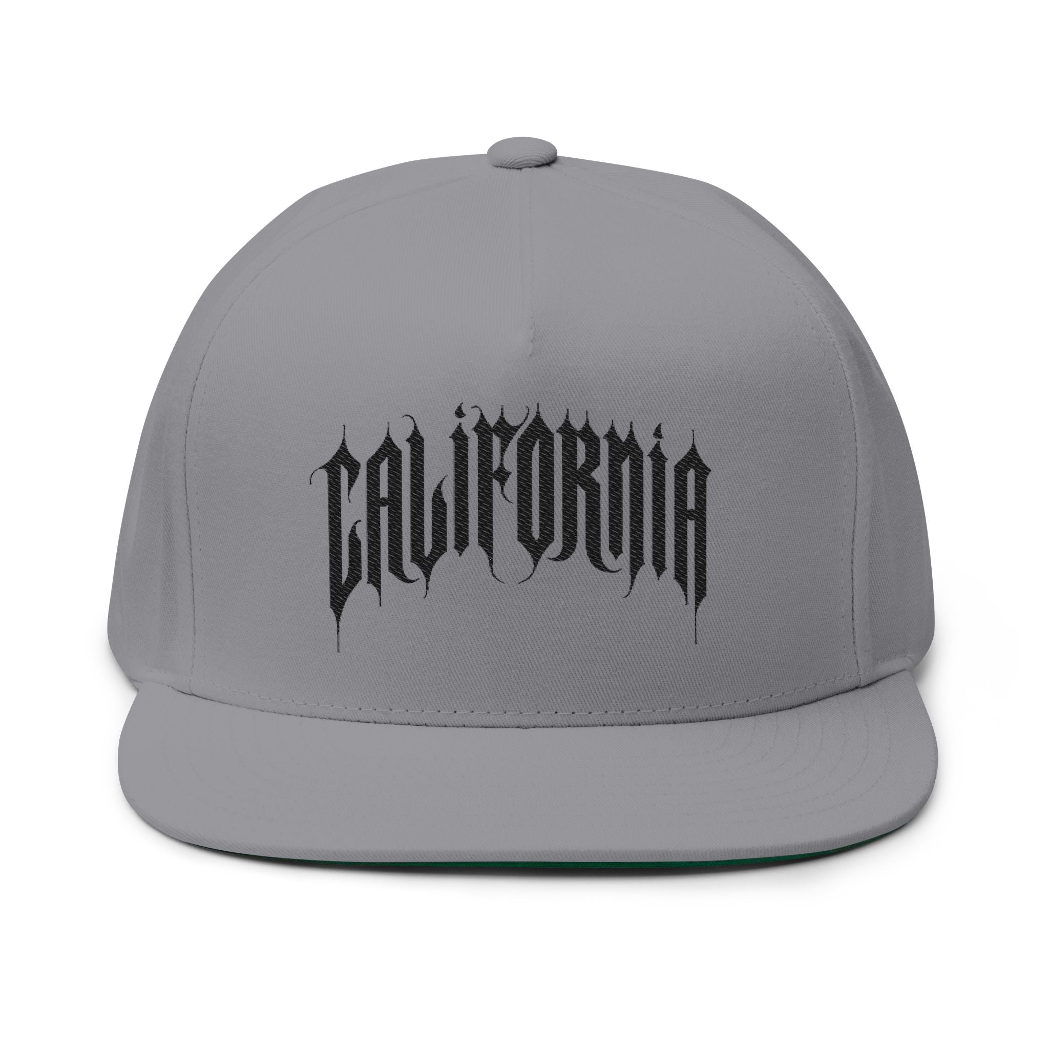 California Embroidered Flat Bill Cap