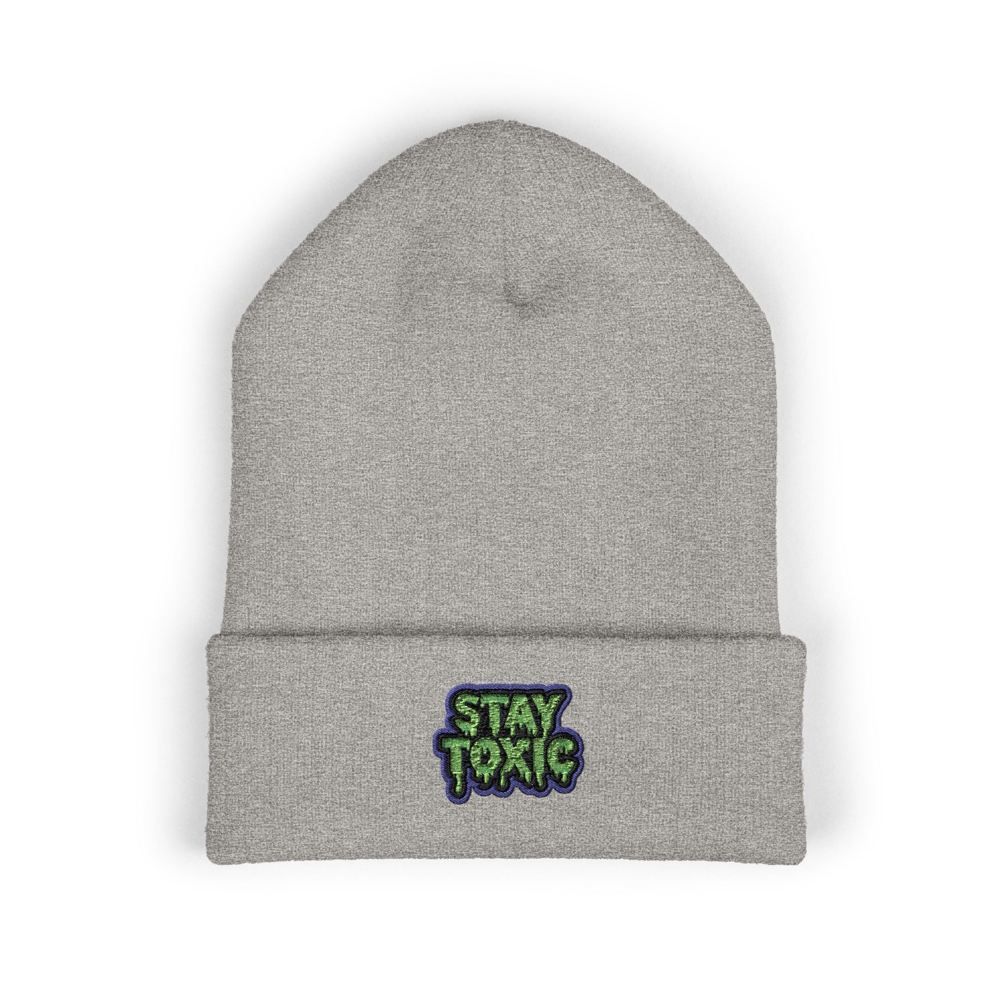 Stay Toxic Embroidered Classic Beanie