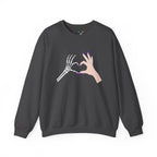 Skeleton Hand Heart Crewneck Sweatshirt