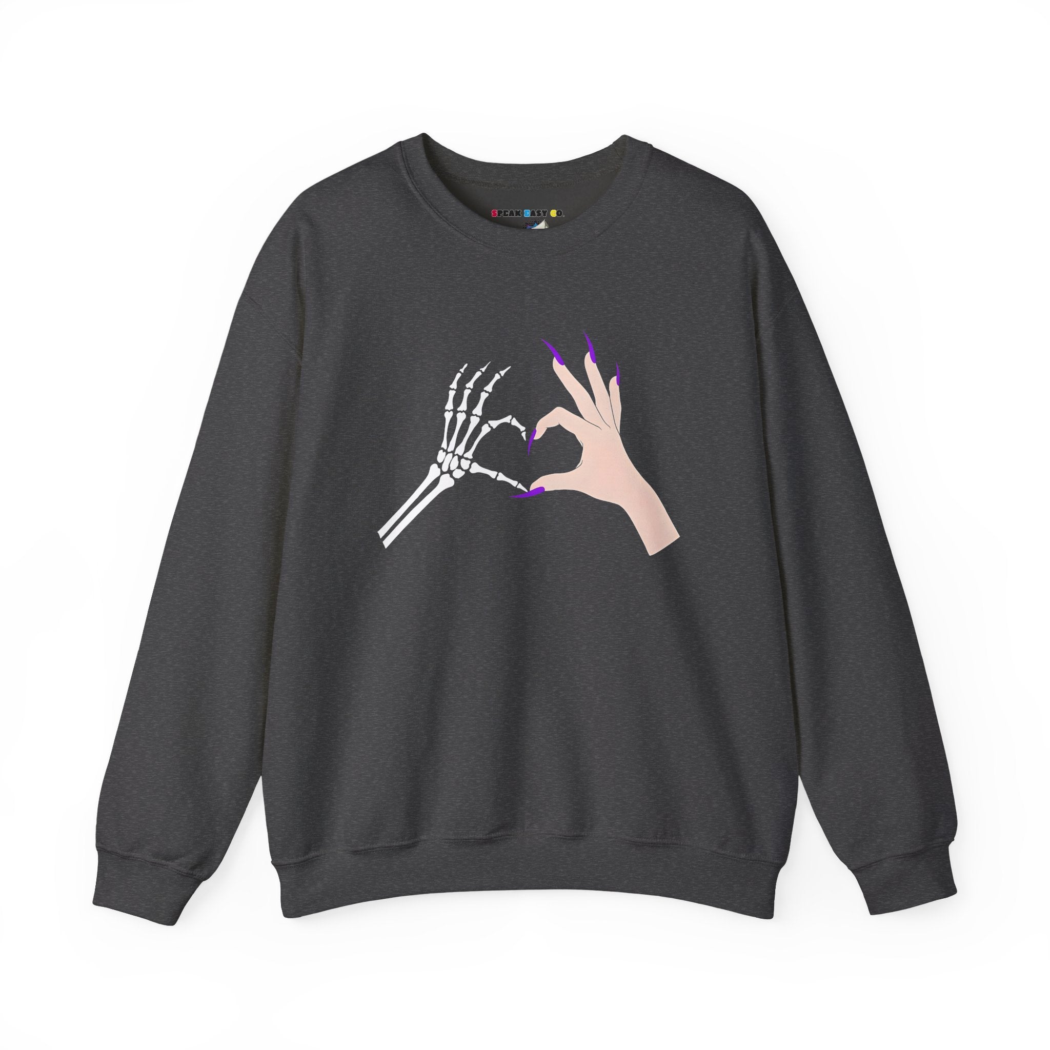 Skeleton Hand Heart Crewneck Sweatshirt