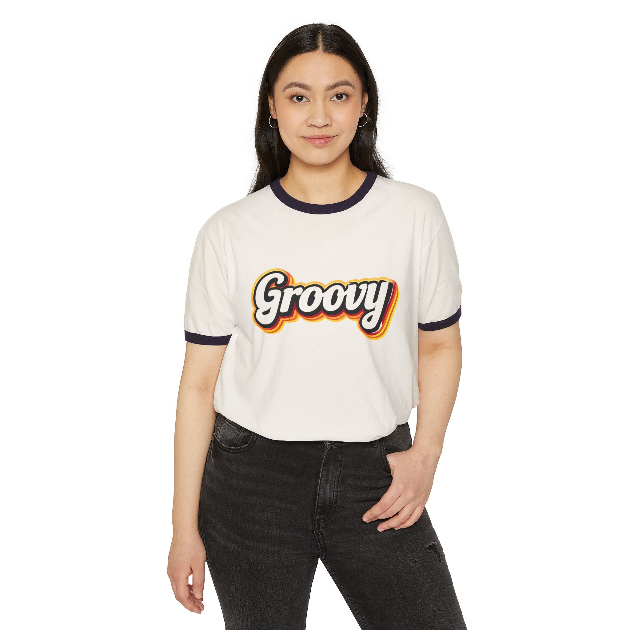 Retro Floral Ringer T-Shirt | Groovy