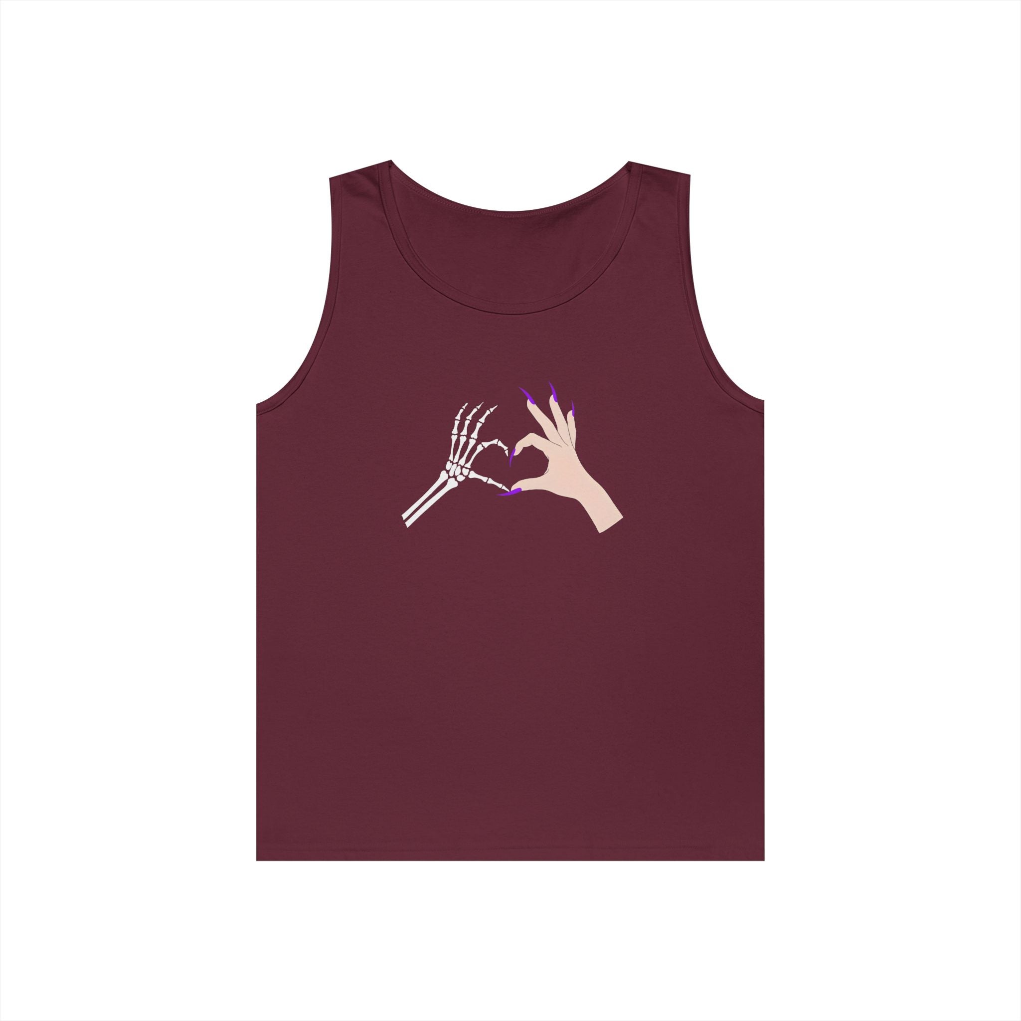 Skeleton Hand Heart Tank