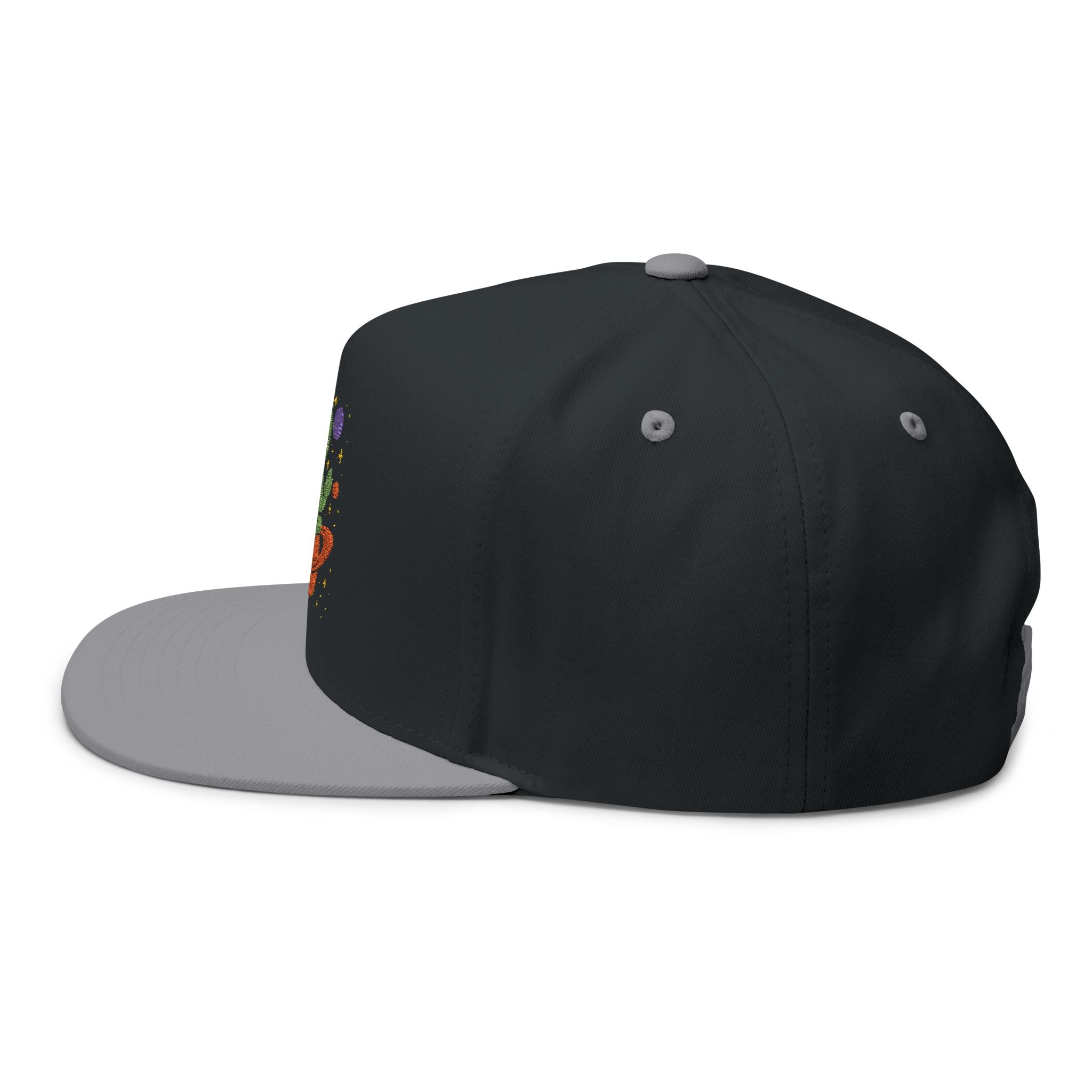 Galactic Alien Embroidered Flat Bill Cap