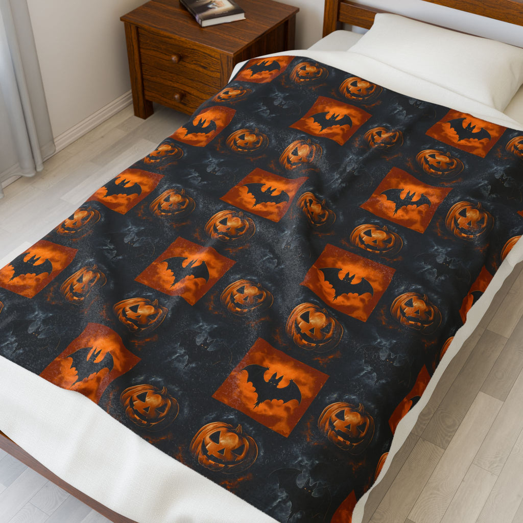 Halloween Themed Velveteen Plush Blanket