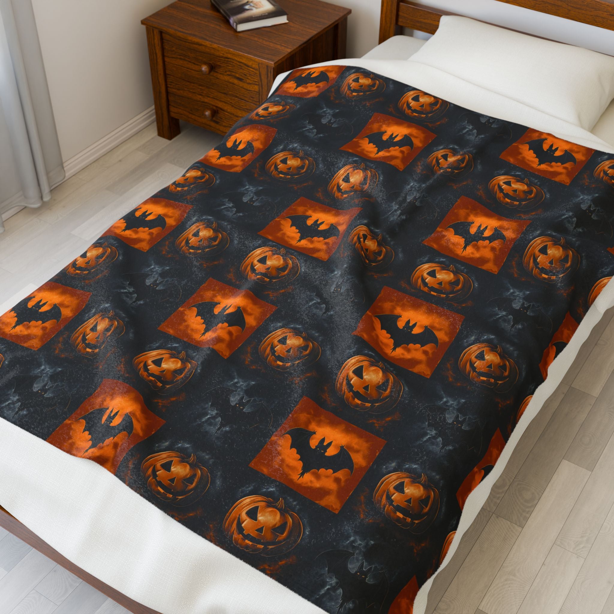 Halloween Themed Velveteen Plush Blanket