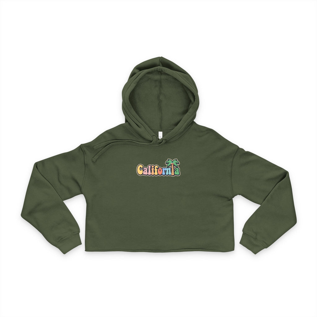 California Palm Tree Cropped Hoodie